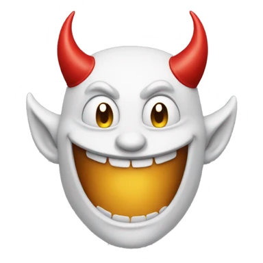 Smiling devil sticker