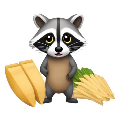 Raccoon with sobrado and tamale  sticker