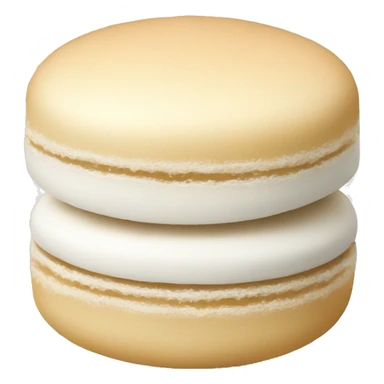 White macaroon sticker