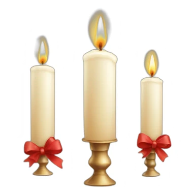 christmas candles with decor sticker