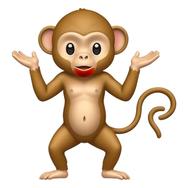 Monkey Showing his waist sticker