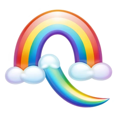 white iridescent rainbow-gradient shiny Fakémon-Spectrobes (full body) sticker