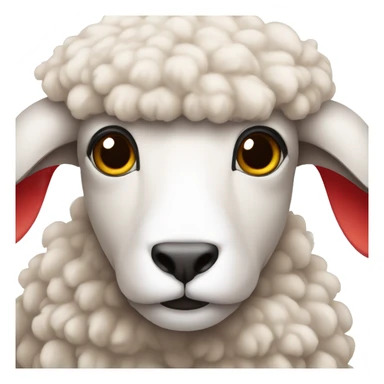 Mouton avec yeux rouge sticker