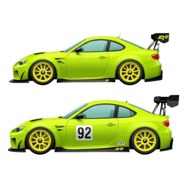 Emoji pack for R2 motorsport company, drift builds, motorsport parts, lime theme, just text on image sticker