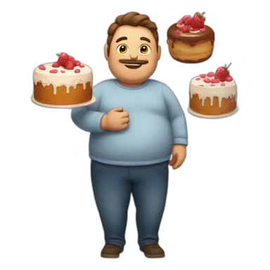 Fatty with a cake sticker