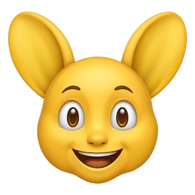 Emoji with huge ears sticker