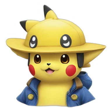 pikachu casquette mario sticker