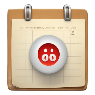 Calender with red circle on 26th april sticker