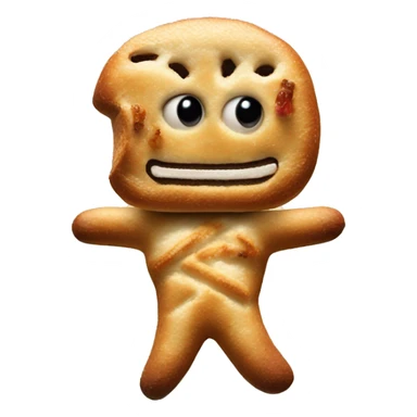 Voodoo doll toasted bagel sticker