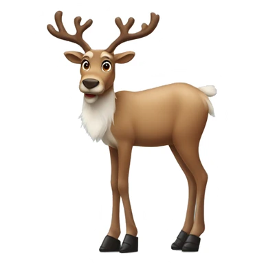 Reindeer wearing big shoes sticker