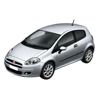 fiat grande punto 2008 silver sticker