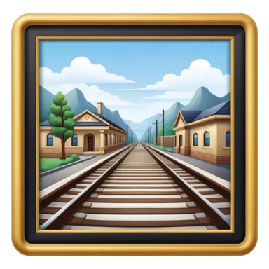 Railroad leading to a station sticker