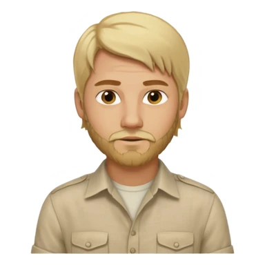 male blond long hair agent with short beard in egypt sticker