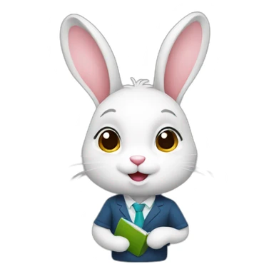 A cute rabbit as a teacher sticker