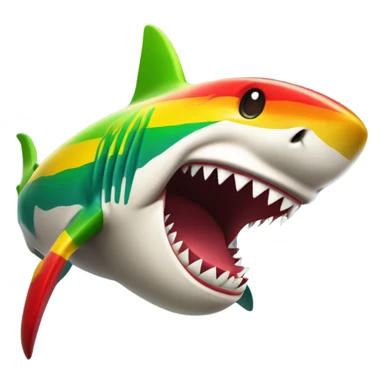 reggae shark sticker