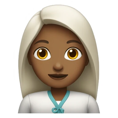 Girl wearing a bogen sticker