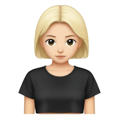 super realistic black crop t shirt sticker