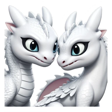 Night fury and light fury sticker