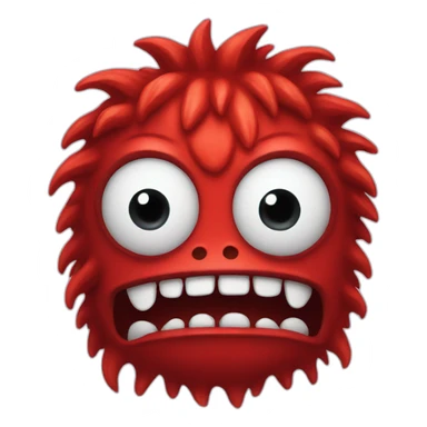 Red monster sticker