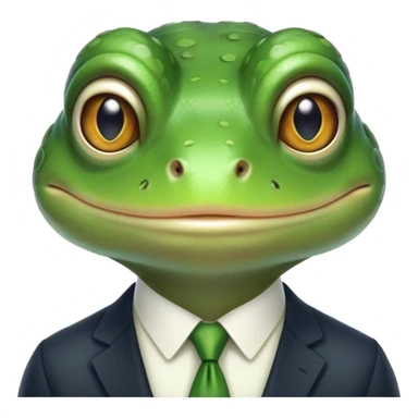 Лягушка пепе AI консультант банкир sticker