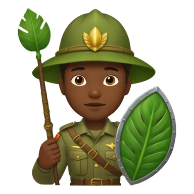 Jungle Guard – leaf shield. sticker