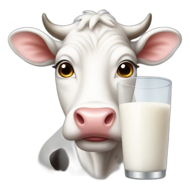 Milk cow emojis sticker