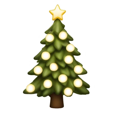 Christmas tree with warm white lights sticker