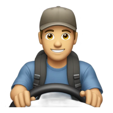 guy driving a toyota hilux sticker