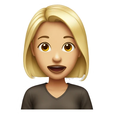 Girl with tounge out sticker