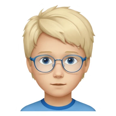 Ein junges Mädchen mit klaren, blauen Augen und wellig-glattem Haar, hellem Teint mit sanftem Glow. Zarte, harmonische Gesichtszüge, ruhiger, freundlicher Ausdruck. Dezente Brille, moderner, minimalistischer Stil. Gesamtwirkung: intelligent, feminin, natürlich schön, leicht verträumt und stilvoll sticker