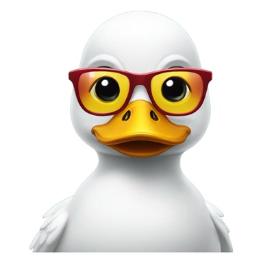 A duck with cool glasses  sticker