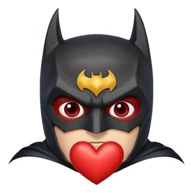 batman with hearts in his eyes sticker