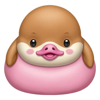 Crea una foca anillada gordita con aspecto tierno, lleva un moño rosado con tonos pasteles sticker