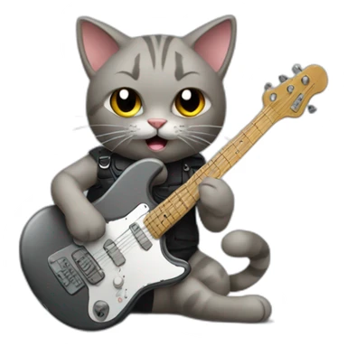 Cat playing metal sticker