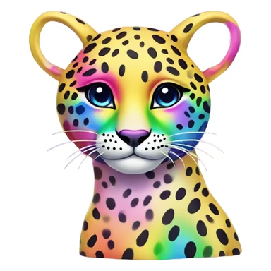lisa frank rainbow cheetah sticker