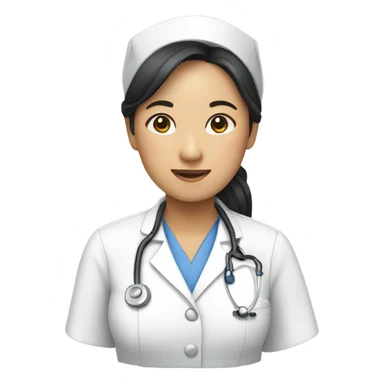 Asian nurse practitioner  sticker