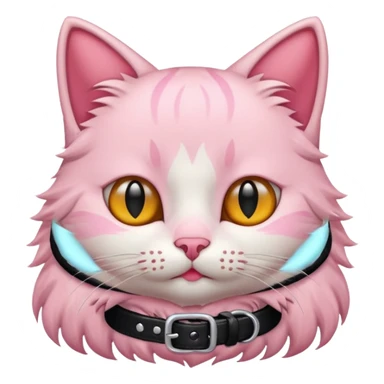 хочу 🐱 чтобы этот котик стал нежно розовым и с шеей sticker
