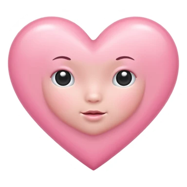 baby pink heart sticker