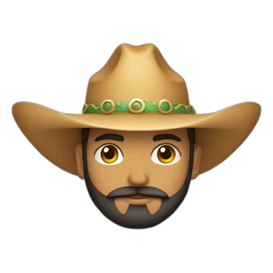 persona de barba con sombrero vueltiao sticker