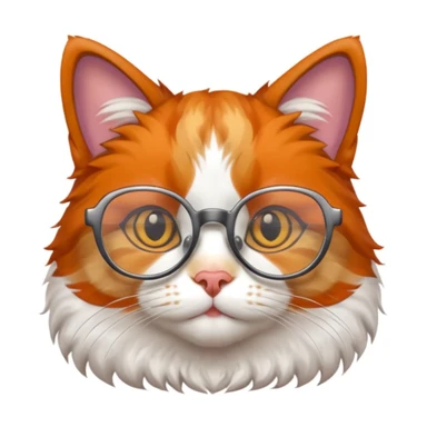 cat with glasses sticker