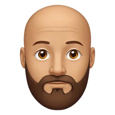 My dad who is bald and has a beard brown sticker
