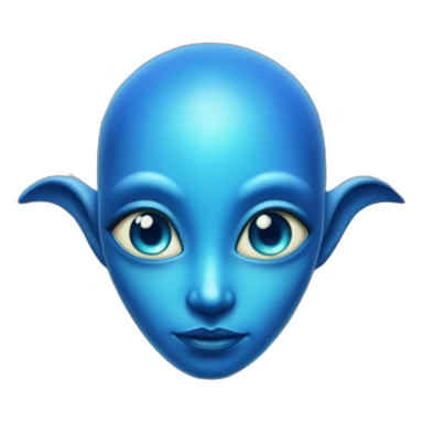 pleiadian alien with blue eyes sticker