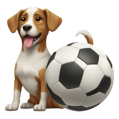 Two dogs playing soccer sticker