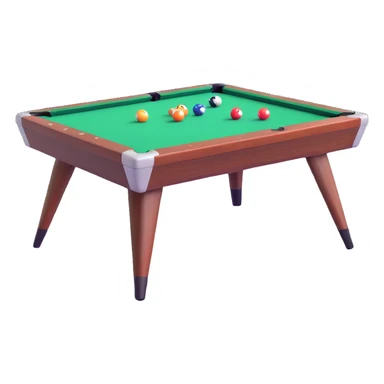 billiards table with triangle rack sticker