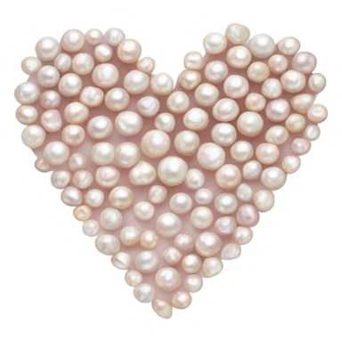 Pearl heart sticker