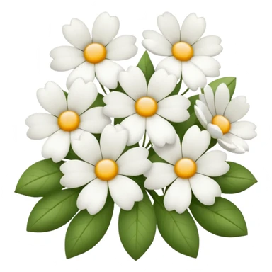 white flowers  sticker
