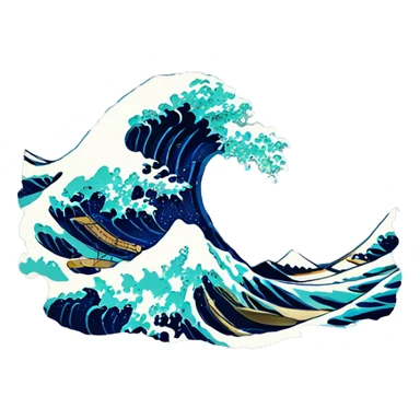 Kanagawa wave sticker