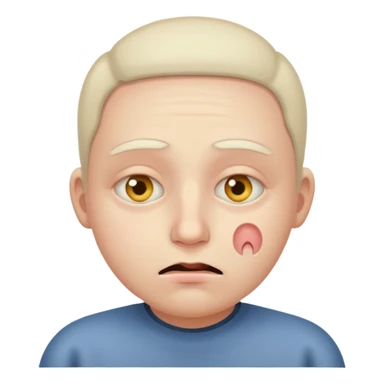 Persona enferma con cara de enferma  sticker