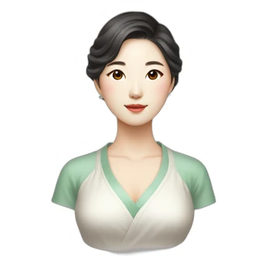 Beautiful Korean lady sticker