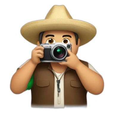 Mexican fatty guy with a fujifilm camera sticker